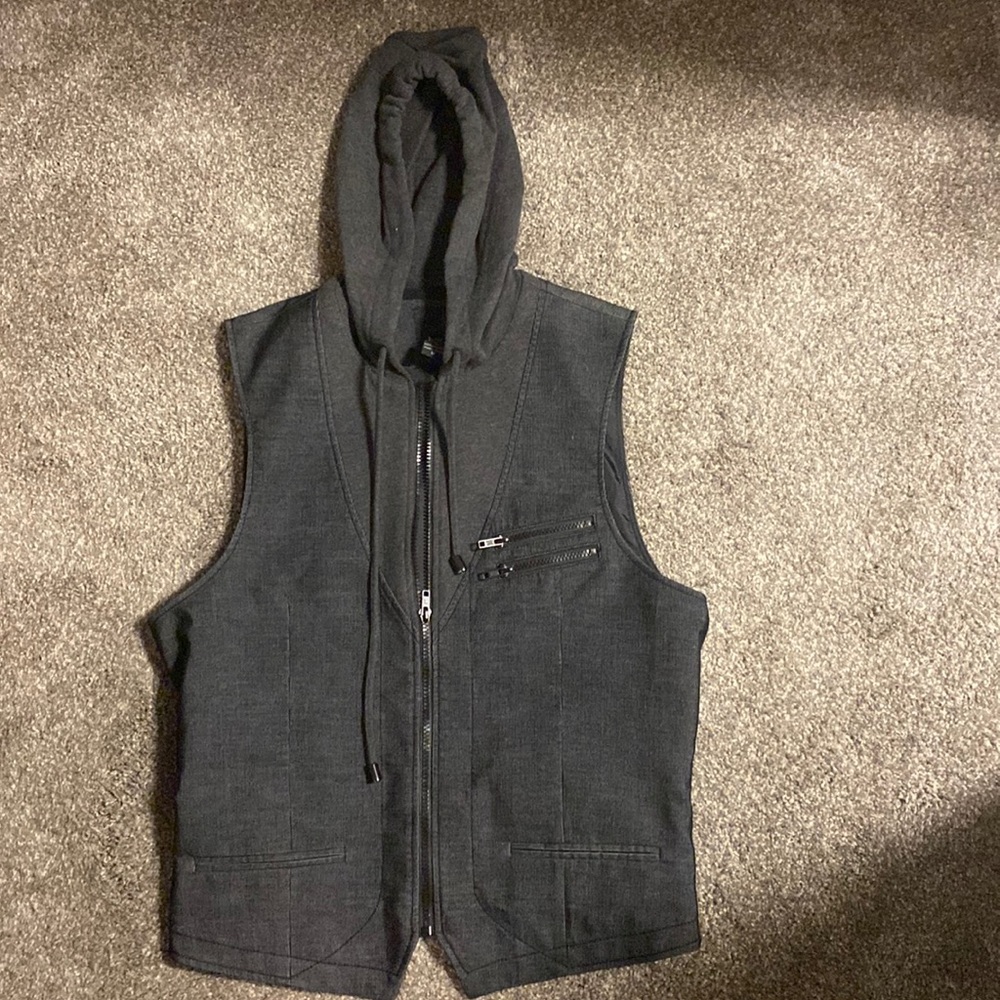 Mens Stylish Vest w Hood